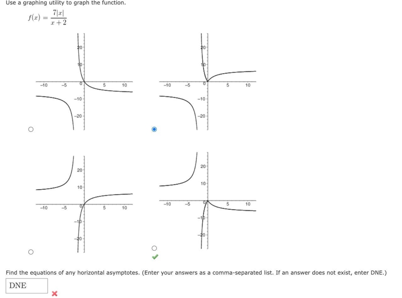 Find the equations of any horizontal asymptotes. (Enter your answers as a comma-separated-example-1