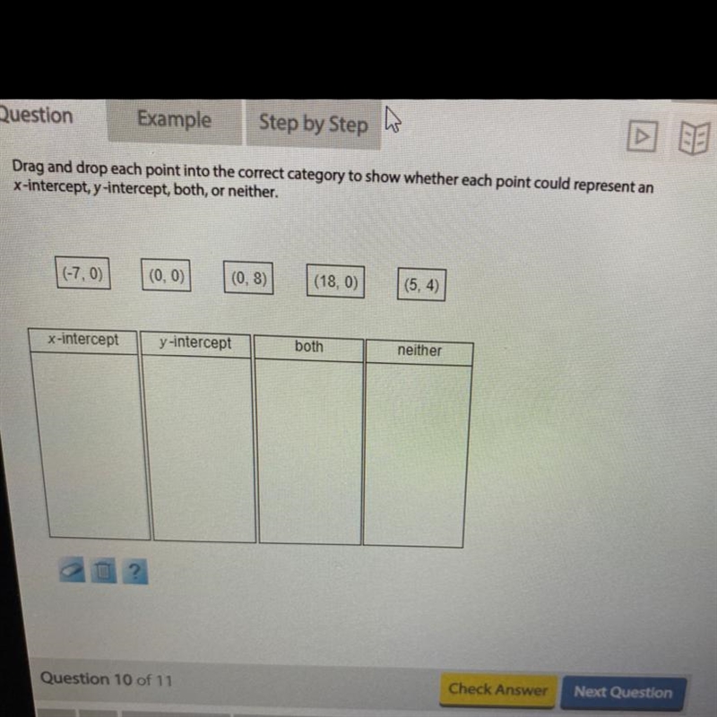 Drag and drop each point into the correct category to show whether each point could-example-1