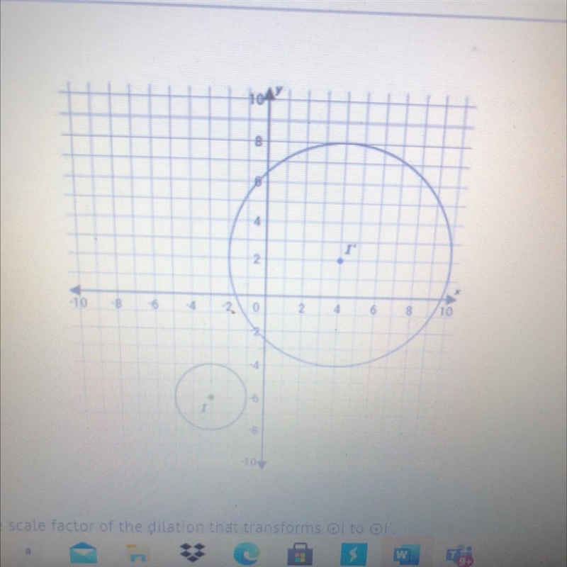 Find the translation rule and the scale factor of the dilation that transforms Ol-example-1