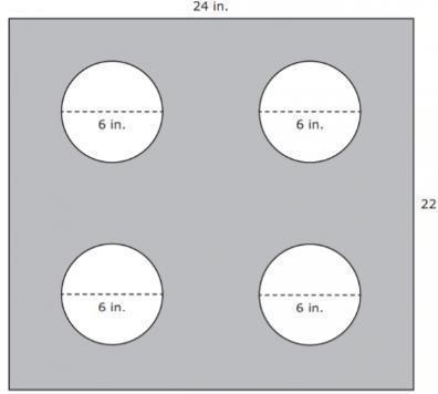 A model of a rectangular stove top with four circular burners is shown. The side lengths-example-1