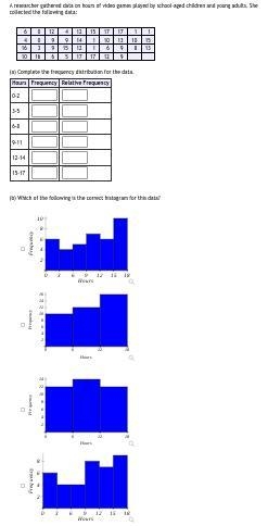 9. A researcher gathered data on hours of video games played by school-aged children-example-1