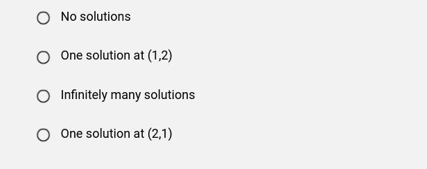 What is the nature of the solution set to the following system of equations?x + y-example-1