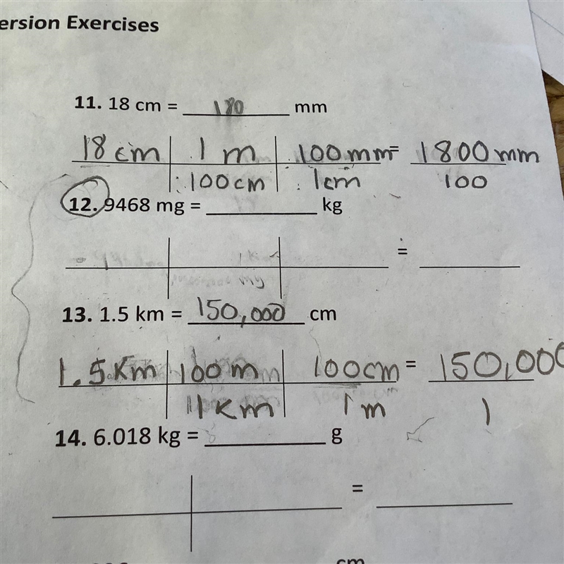 SI unit conversion Could you please help me with exercise number 12 please and explain-example-1