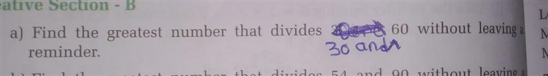 Find the greatest number that divides 30 and 60 without leaving a remainder.-example-1