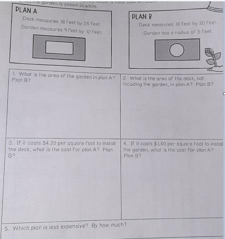 Mr and Mrs.Haprer Are planning to install a deck and a garden Help them determine-example-2