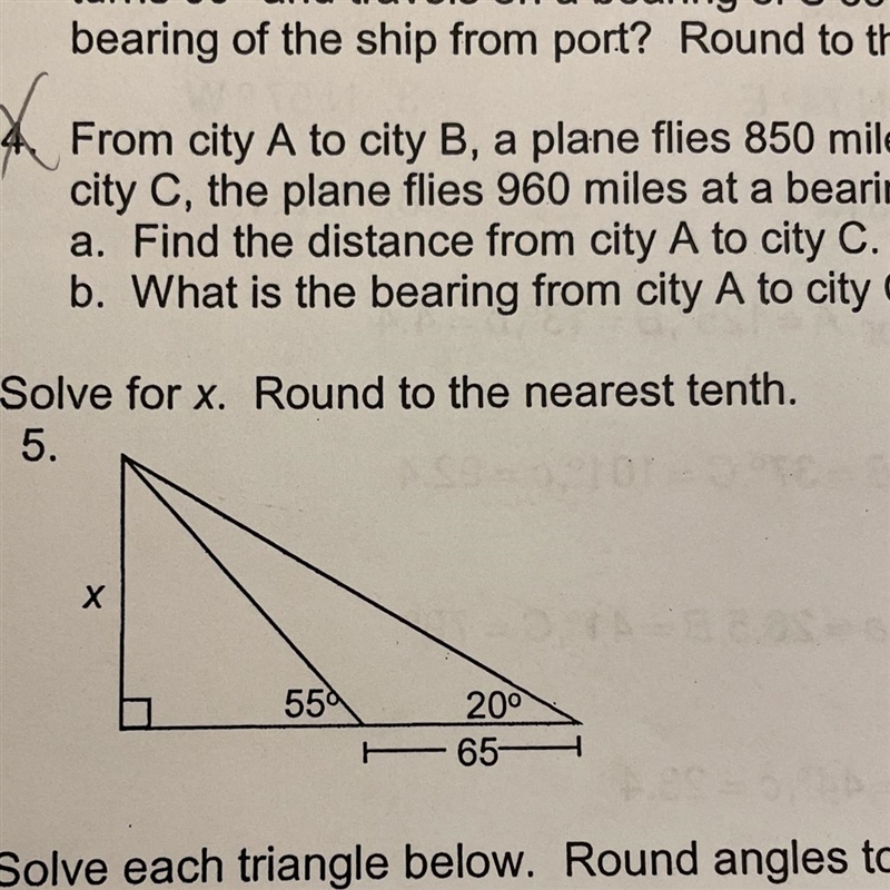 Can you help to solve for number 5. Solving for X.-example-1