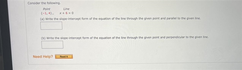 (Pre-Algebra)Consider the followingPoint (-1,4) Line x + 6 = 0 (Question in photo-example-1