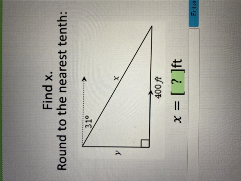 Find x. Round to the nearest tenth:-example-1