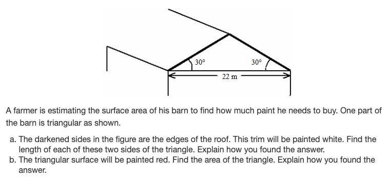 A farmer is estimating the surface area of his barn to find how much paint he needs-example-1