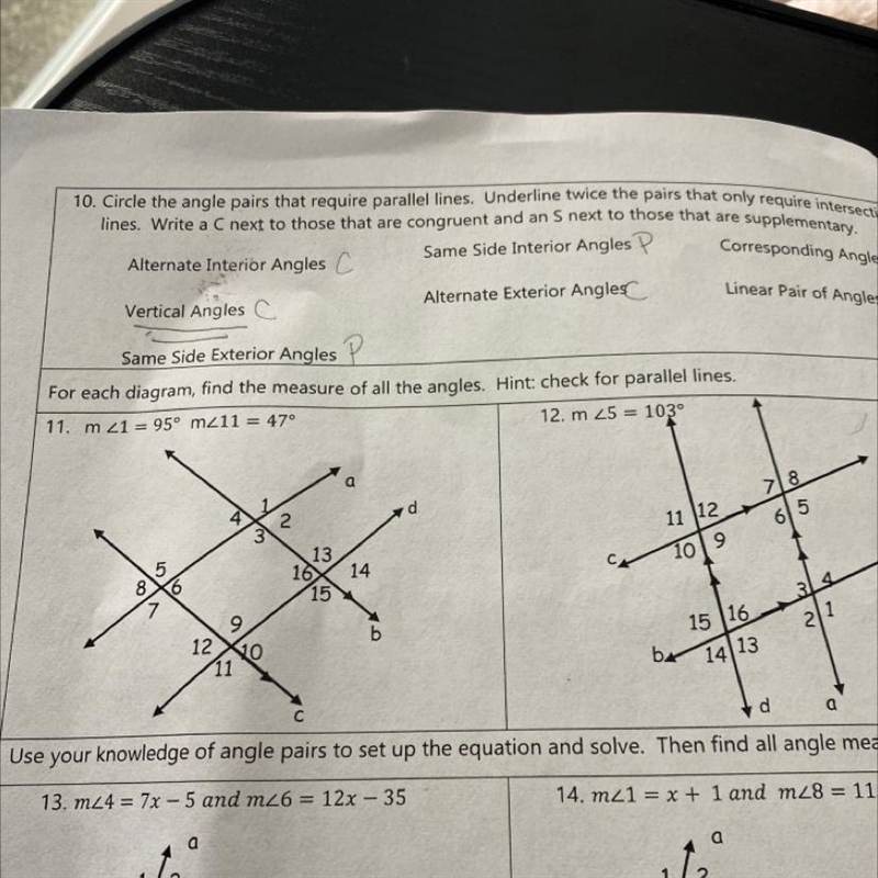 Same Side ExtellFor each diagram, find the measure of all the angles. Hi11. m Z1 = 95° m-example-1