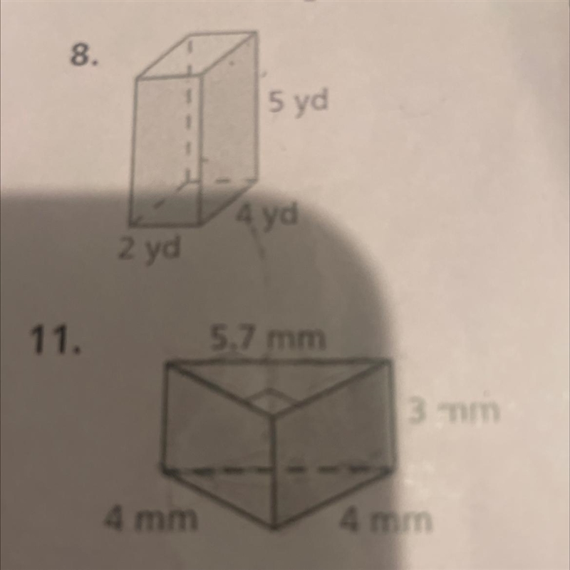 Find the area of the entire surface of the prism 8.-example-1