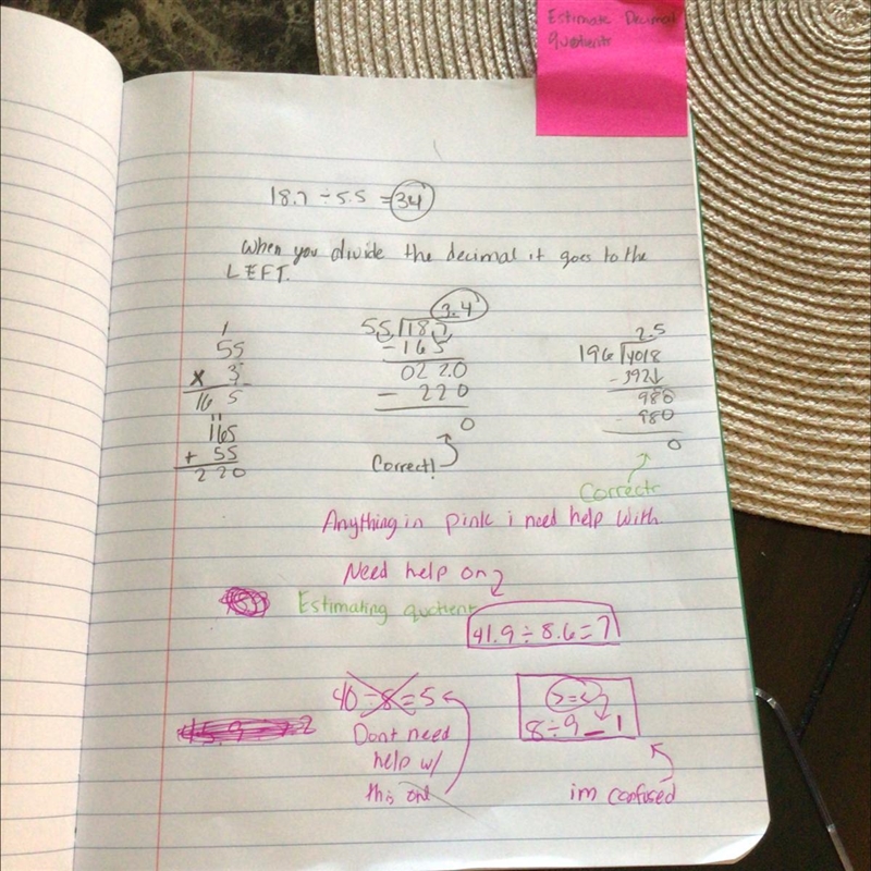 I need help with everything in pink, I did these notes during class so they might-example-1