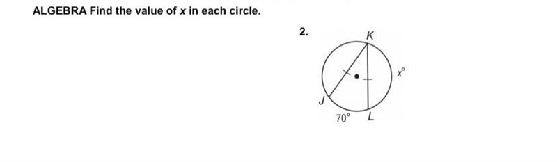 DERMarissa VasquezDATEArcs and ChordsLGEBRA Find the value of x in each circle.1.2.KN-example-1