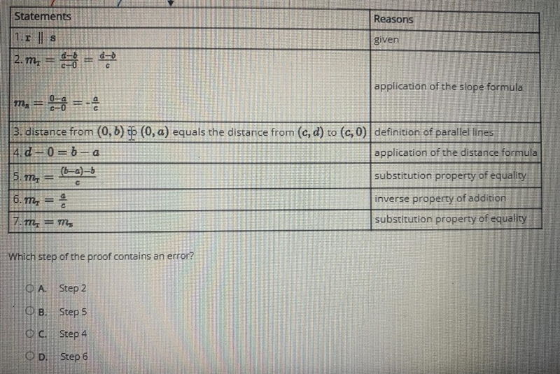 PLEASE HELP i need to know which proof contains an error-example-1