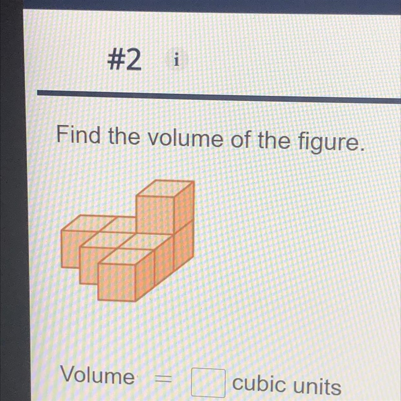 What the volume of this figure? Volume = Cubic units-example-1