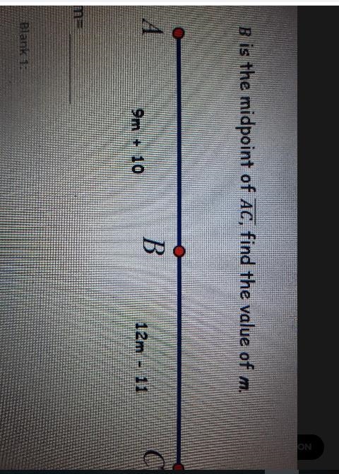 B is the midpoint of AC, find the value of m-example-1