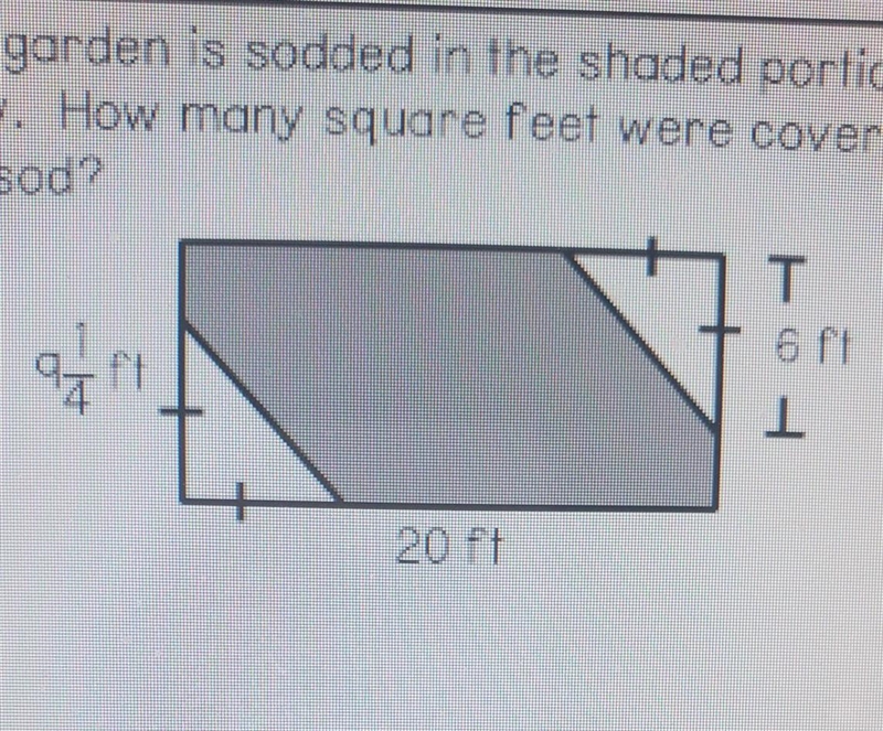 can someone help me with this?the question is a garden is spotted in the Shaded portion-example-1