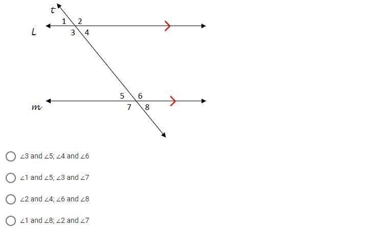 Which angles would the consecutive interior angles theorem state are supplementary-example-1