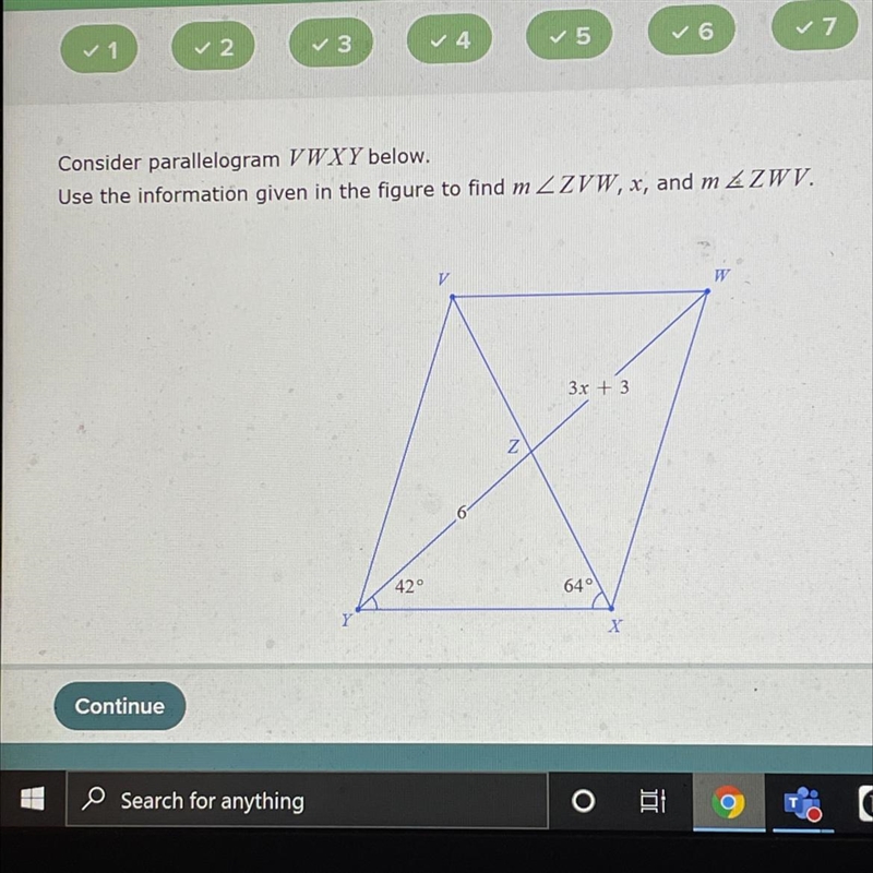 Consider parallelogram VWXY below.Use the information given in the figure to find-example-1