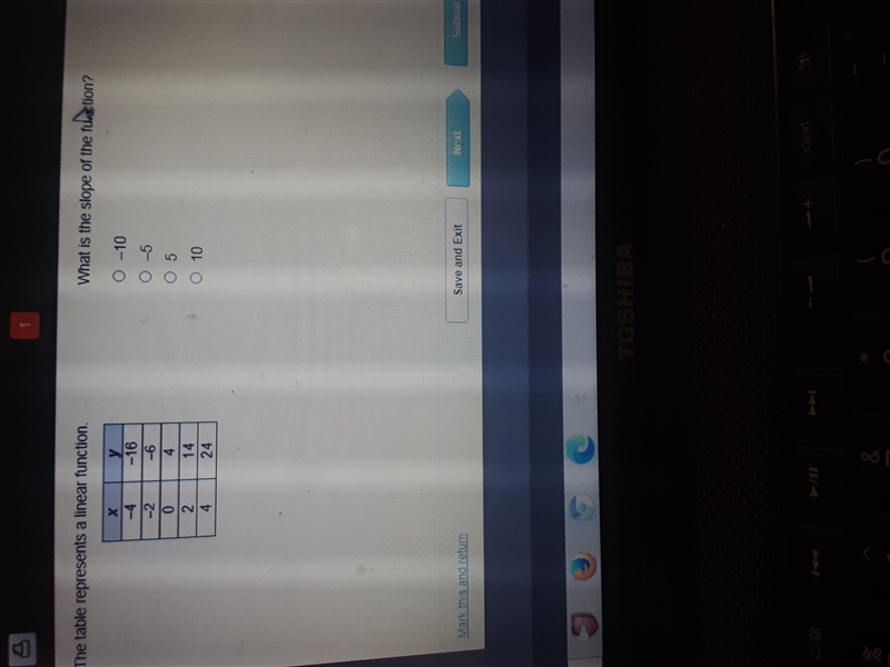 5.(A.3A) The table represents some points on the graphof a linear function. What is-example-1