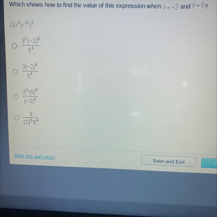 HELP PLEASE!!! Which shows how to find the value of this expression when x=-2 and-example-1