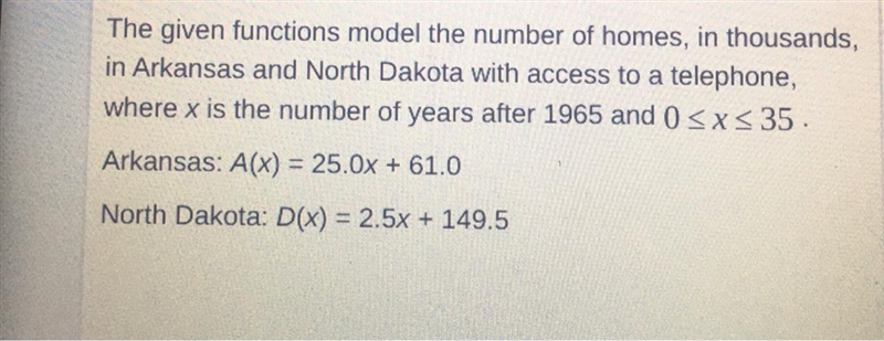 In the function for North Dakota, which of the following is the best interpretation-example-1