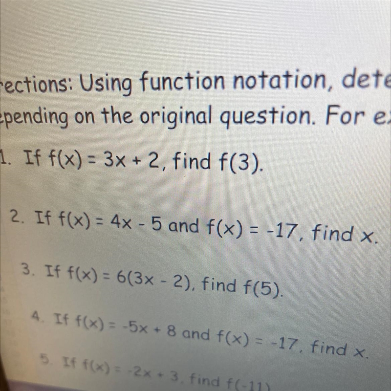 I need help with number 2 putting it into like a f(x) =-example-1