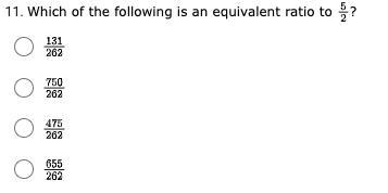 Which of the following is an equal ratio to 5:2-example-1