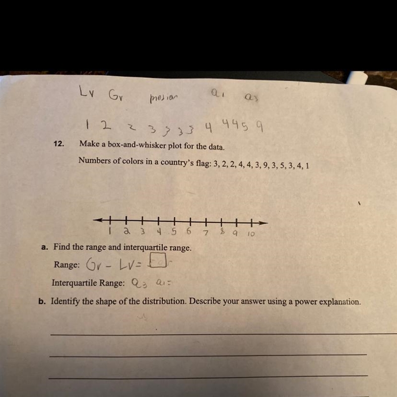 Hello, I having trouble with finding the median. So I noticed that the median has-example-1