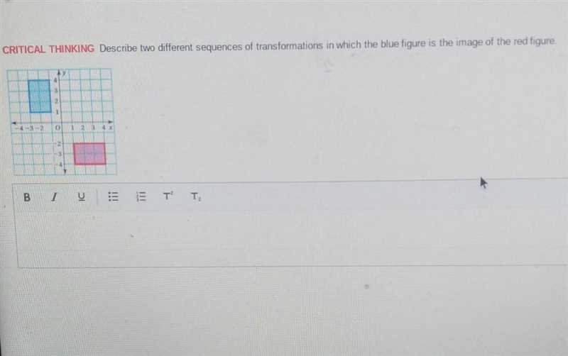 CRITICAL THINKING Describe two different sequences of transformations in which the-example-1