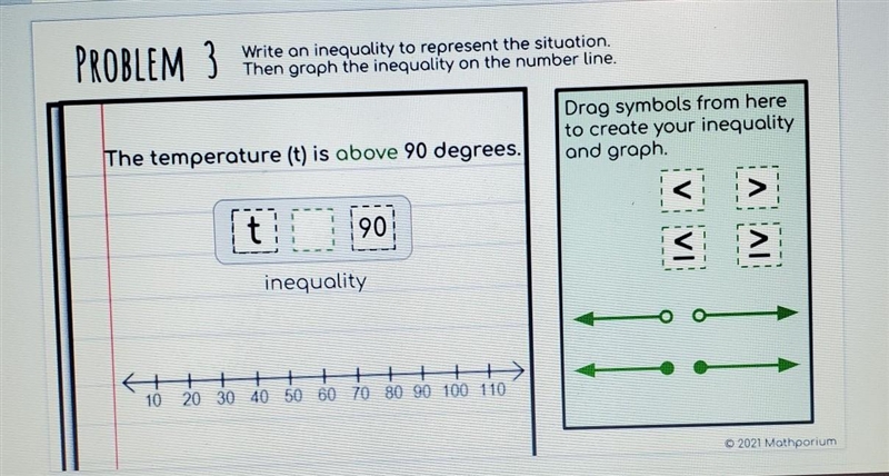 What symbol do I use and number line help plzz​-example-1