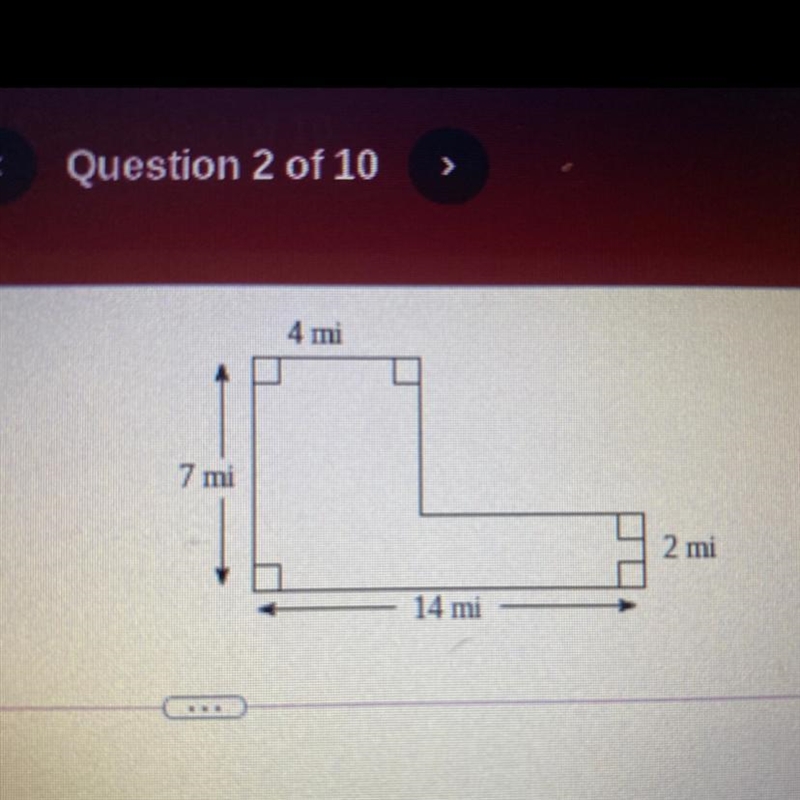 Find the area of the given geometric figure-example-1