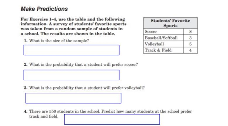 1. What is the size of the sample?2. What is the probability that a student will prefer-example-1