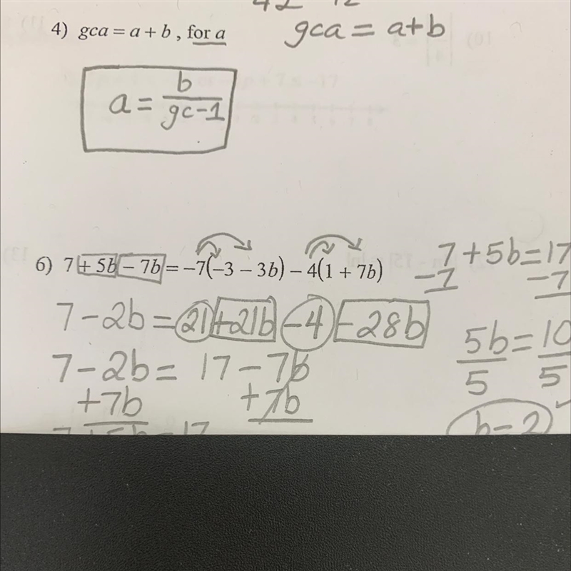 Solve the literal equation gca= a + b , for a-example-1