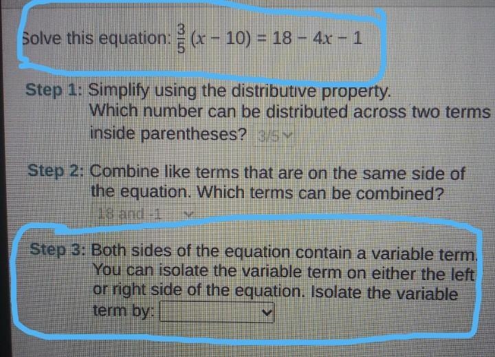 both sides of the equation contain a variable term.you can isolate the variable term-example-1