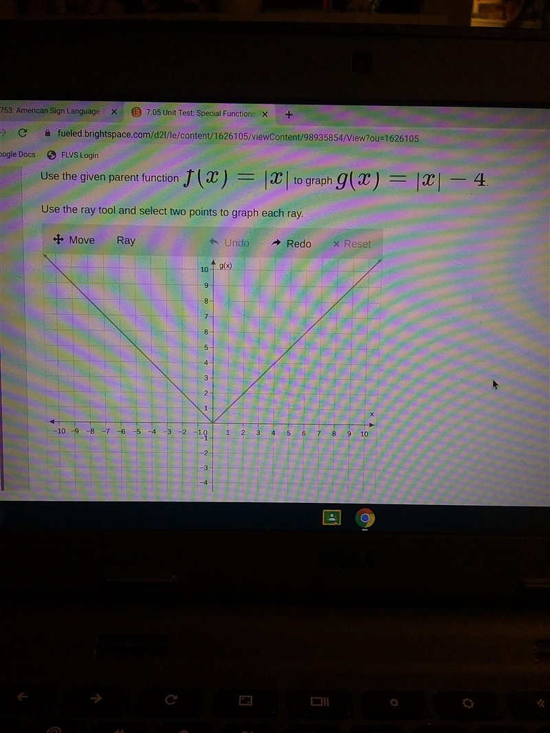 F(x) = x to graph g(x) = |x - 4-example-1