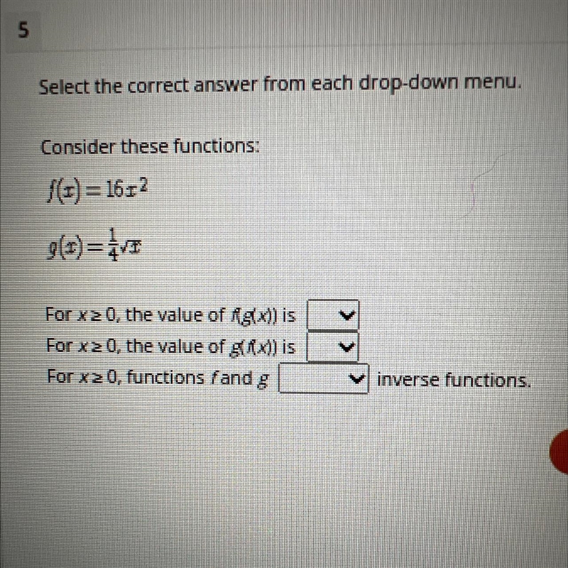 Consider these functions:【二=16=2(a)=毫任For x2 0, the value of Rebo) isFor x2 0, the-example-1