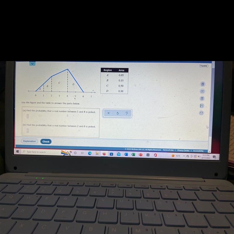 Real number between 0 and 6 will be picked according to the probability distribution-example-1