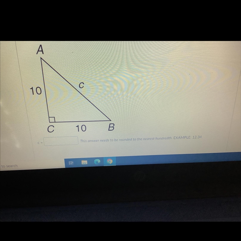 Solve the unknown side using the Pythagorean theorem. Make sure you don’t answer any-example-1