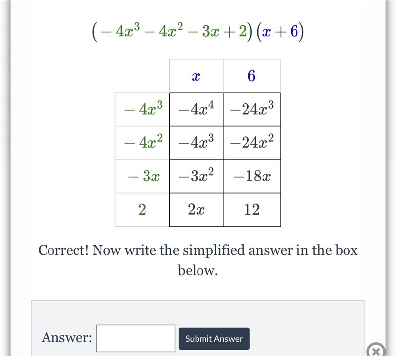 What is the simplified answer I have already answered half I just need help with the-example-1