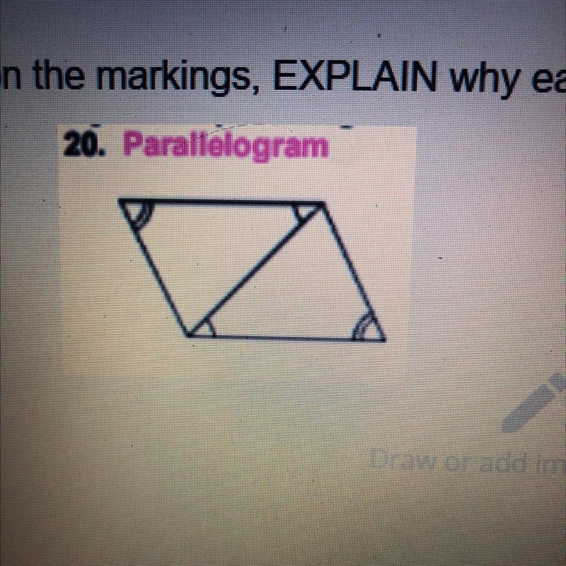 It’s given that the shape is a parallelogram but why?-example-1