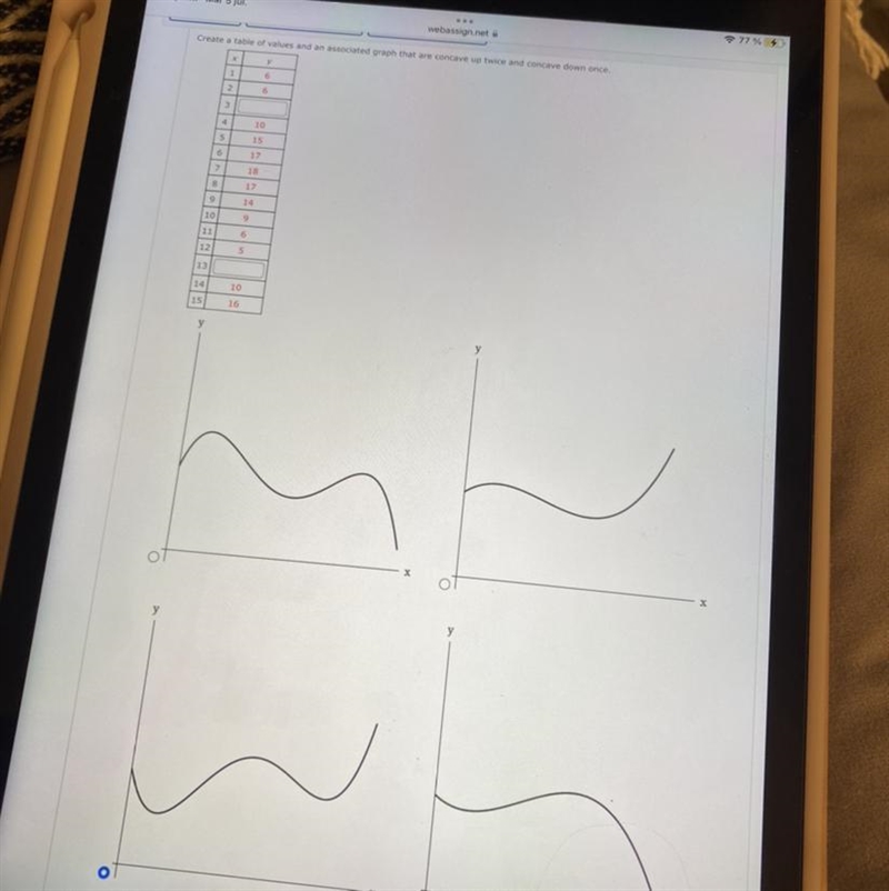 Help me please, the one selected is the correct graph-example-1