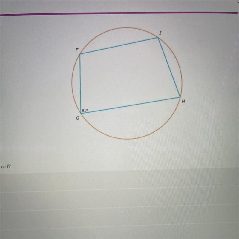 Given that m_G = 81°, what is m-example-1