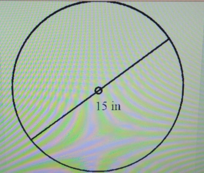 What is the approximate area of a circle with a diameter of 15 in?-example-1