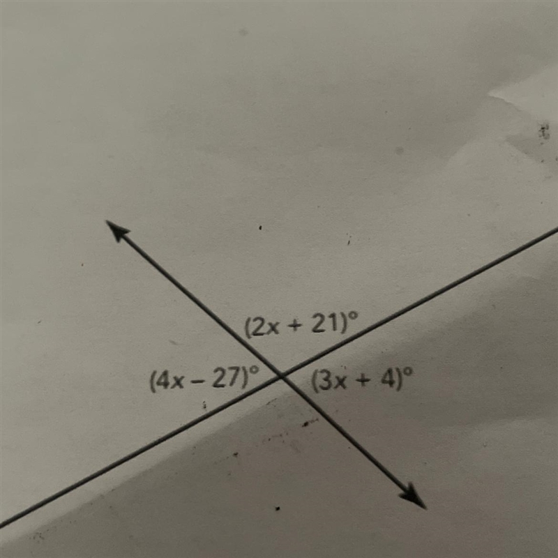 Calculate the measure of each angle. find X-example-1