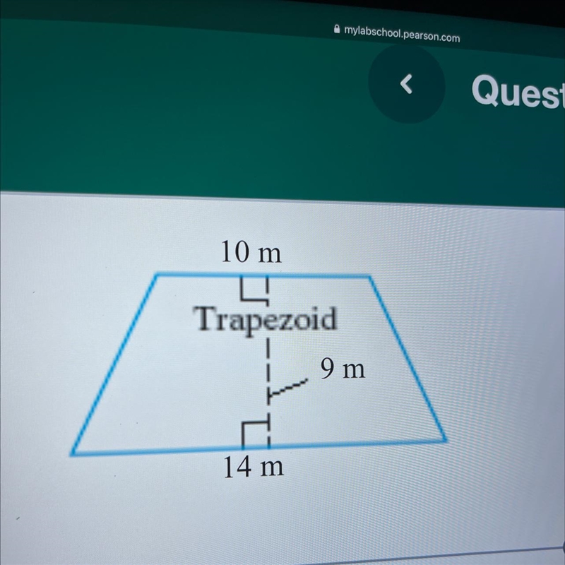 Find the area of the trapezoid __ m squared simplify the answer-example-1