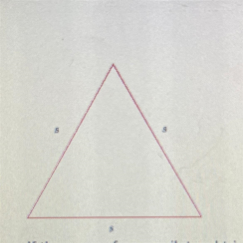 If the area of an equilateral triangle is 9√3 sq ft, how long is a side? Complete-example-1