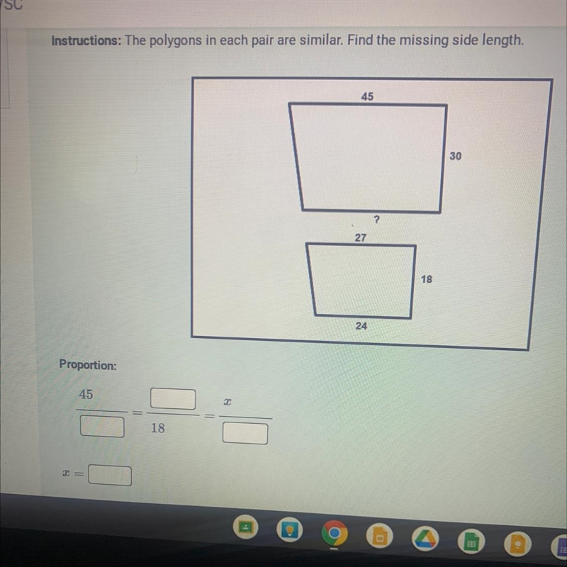 Can you find the missing side length?-example-1