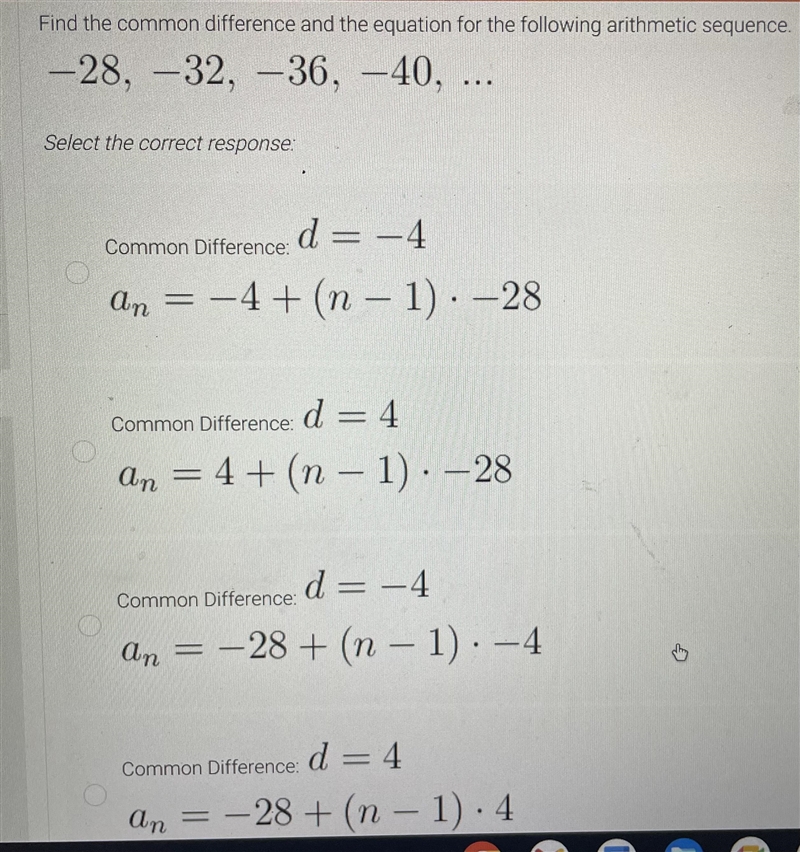 Please help!! I’ve been stuck on this for days!!! Finding the common difference and-example-1