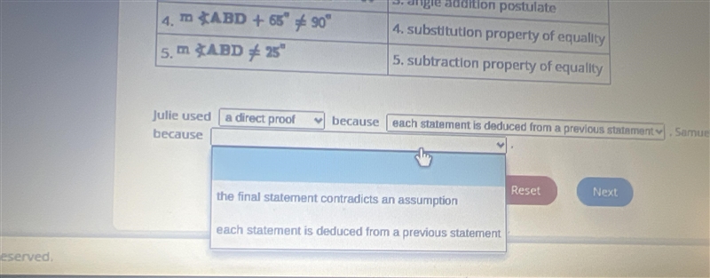 First and third drop down: An indirect proof or a direct proof.-example-3